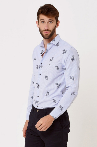 Camisa Hombre Daniel Hechter Algodón Floreada Modern Fit