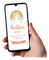 Comprar Arcoíris Boho - Tarjeta Invitación Cumpleaños Digital