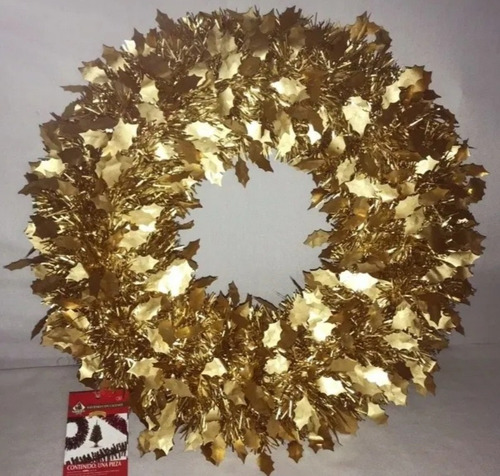 2 Corona Navideña Aro Con Hojas 50 Cm Decoración Navidad Color A Indicar Color Por La Mensajeria De La Compra