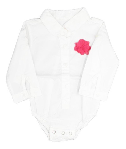 Body Camisa Para Bebé Niña- Blanco