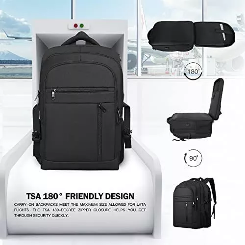 Mochila para laptop de 17.3 pulgadas, compatible con la TSA para hombres y  mujeres, impermeable, bolsa de negocios para trabajo, universidad, con