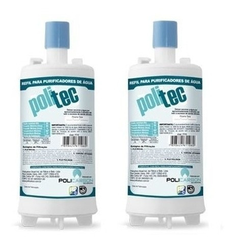Imagem 2 de 6 de Kit 2 Filtro Refil Refil Filtro Esmaltec Acqua 7 Compatível