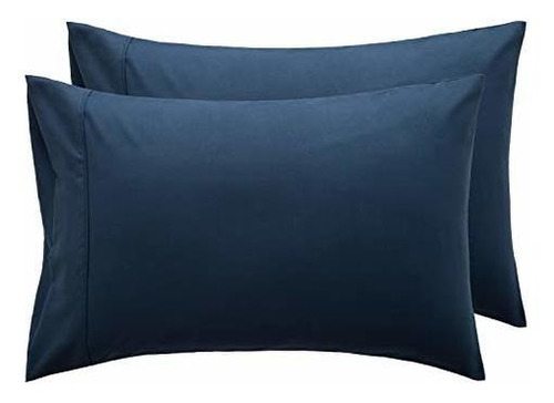 Funda De Almohada Bedsure Microfibra 2pzas Color Azul Marino