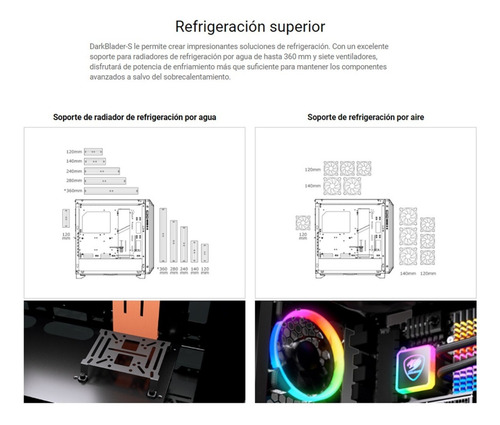 Imagen 8 de 10 de Gabinete Gamer Cougar Darkblader-s Rgb Full Tower