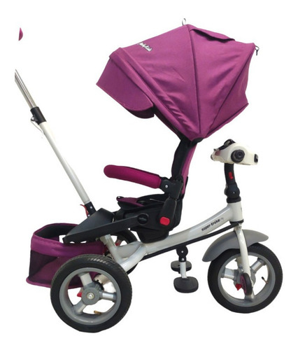 Triciclo Para Niños De Lujo Giratorio Llantas Aire Luz Color Púrpura