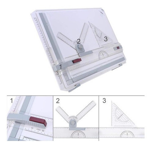 Mesa De Dibujo Profesional A3, Tablero Técnico Con Dibujo