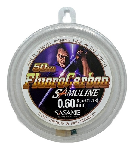 Fluorocarbono Sasame Samuline 0.60mm 18.9 Kg 50 Mts Japon