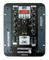 Comprar Mixer Dj 2 Canales Mp3 Consola Sonido Audio Moon Mdj206 Usb
