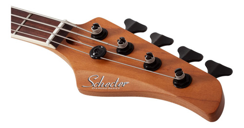 Bajo Electric 4 Cuerdas Schecter C-4 Standard Charcoal Satin Acabado Del Cuerpo Mate Color Gris Oscuro Orientación De La Mano Diestro