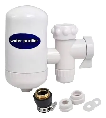 Filtro Purificador De Agua Potable Ceramica Para Llave Grifo Color Blanco