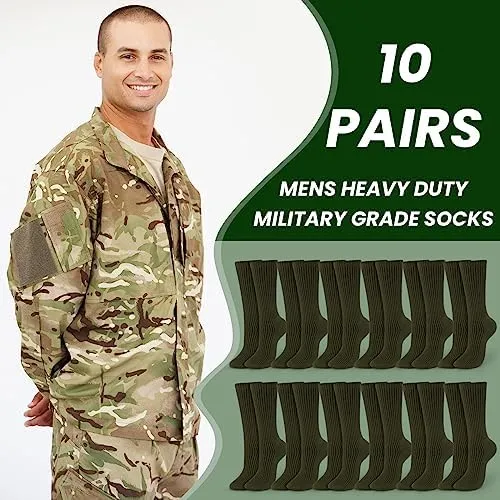 Hercicy 10 Pares De Calcetines Para Botas Militares Para De