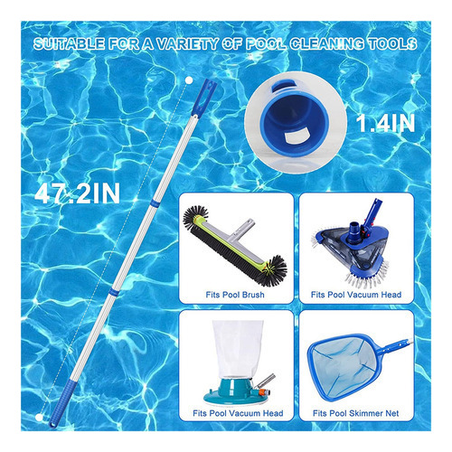 Colador For Skimmer De Piscina, Con Varillas Telescópicas