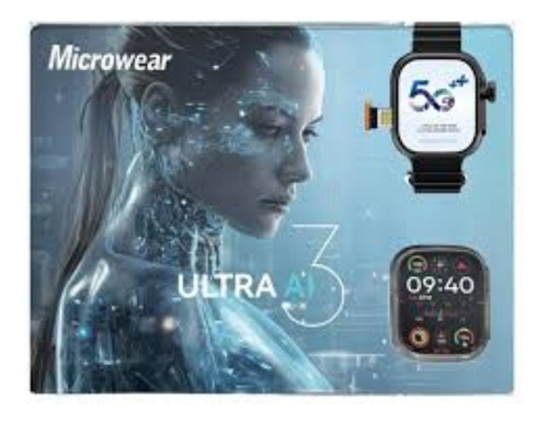 Smartwatch Microwear Ultra3 Ai 5g Cámara Y Chip Físico.nuevo Negro Cuero Marrón Claro Blanco