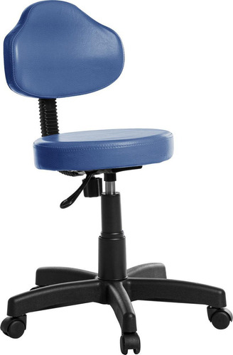 Cadeira Mocho Estética Clinica Plus Rv Azul