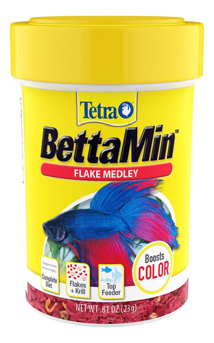Tetra Bettamin 23gr Escamas Color Nutrición Para Bettas