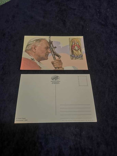 Postal Coleccionable Del Papa Juan Pablo Ii