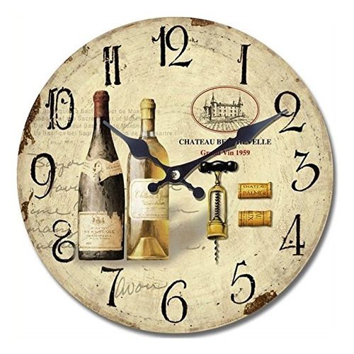 Reloj Pared Circular Do Botella Vino