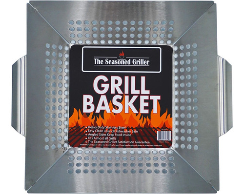 Cesta Para Parrilla The Seasoned Griller, De Acero Inoxidabl