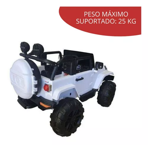 Mini Jipe Elétrico Infantil Criança 12V com Controle Remoto Luz