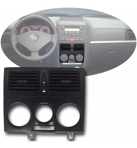 Difusor Ar Central Preto C/ac Fiat Palio Weekend Elx 2007