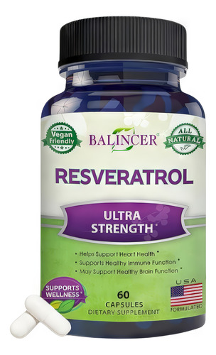 Resveratrol Anti-aging 1200mg Antioxidante 60 Cápsulas