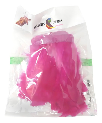 Flequillo de plumas de colores para hacer, color rosa