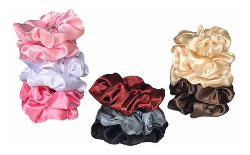 Scrunchies, Bamba, Moña Para Pelo En Tela Satin. 3 X $15.000