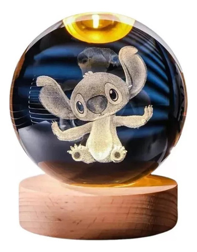 Lámpara De Mesa Led Stitch Sua Elegance Crystal Ball, 2 Unid