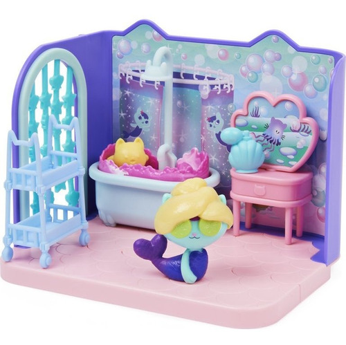 Gabby's Dollhouse Primp And Pamper Baño Con Figura De Mercat