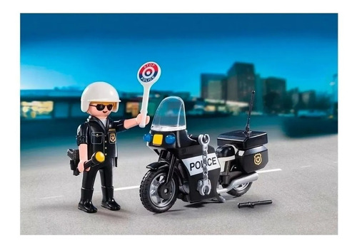 Imagen 4 de 6 de Playmobil 5648 City Action Maletin Policia Con Moto Original