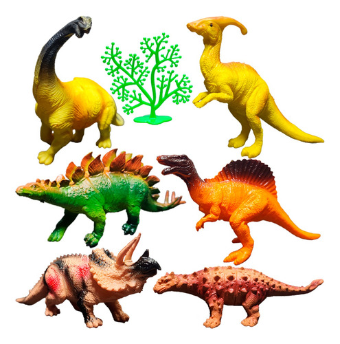 Dinosaurios De Goma Premium X6 Unidades Juguete Regalo Niño