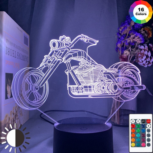 Fresco Motocicleta Led Luz De Noche Para Niños Decoración