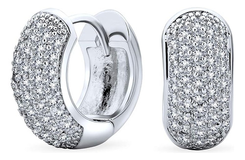 Holiday Bridal Pave Cz Inside Out Wide Rectangle Criss Cross