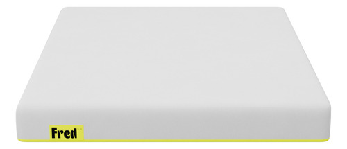Colchón Individual Fred De Espuma En Caja 14cm Alto, Firme Blanco