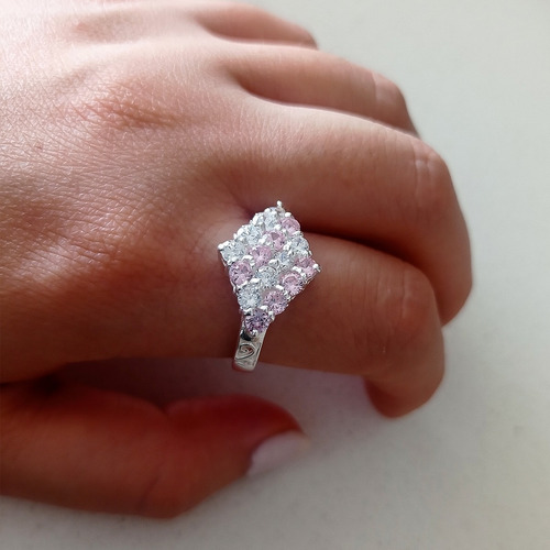 Imagen 6 de 6 de Anillo Plata Italiana 925 Y Circonitas Modelo Zaniah