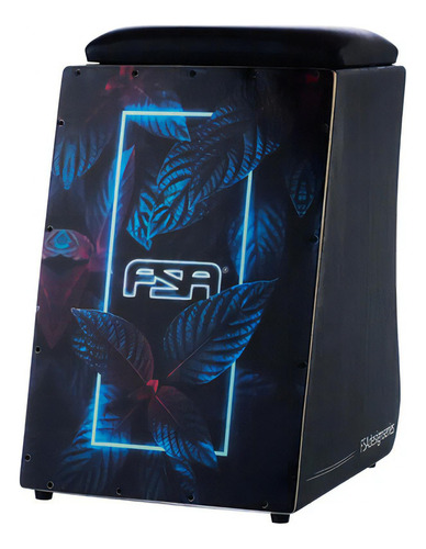 Cajon Design Series Eletroacustico Captação Dupla Neon Fsa