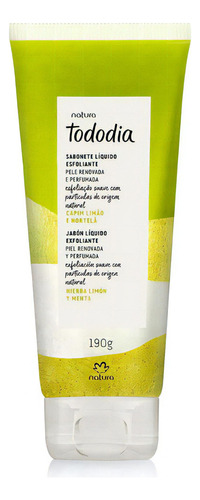 Jabón Liquido Exfoliante Hierba Limon Y Menta Natura