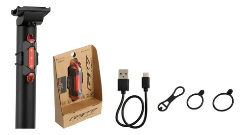 Luz Trasera Bicicleta Stop Gw Led Recargable Usb Ebl-3402