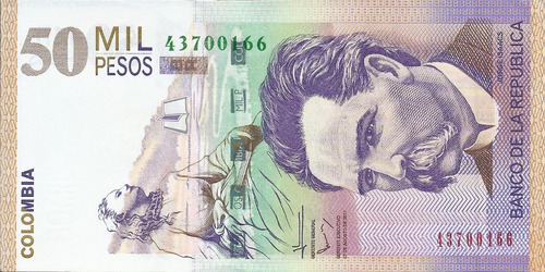 Colombia 50000 Pesos 27 Agosto 2011