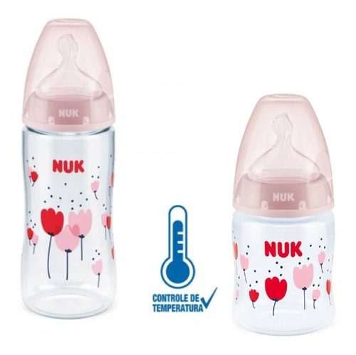 Kit Mamadeira 150ml /300ml  Com Controle De Temp. Girl -nuk