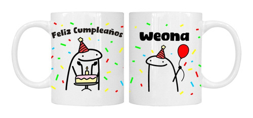 Taza Regalo Feliz Cumpleaños Diseño Flork Tazón 320ml 