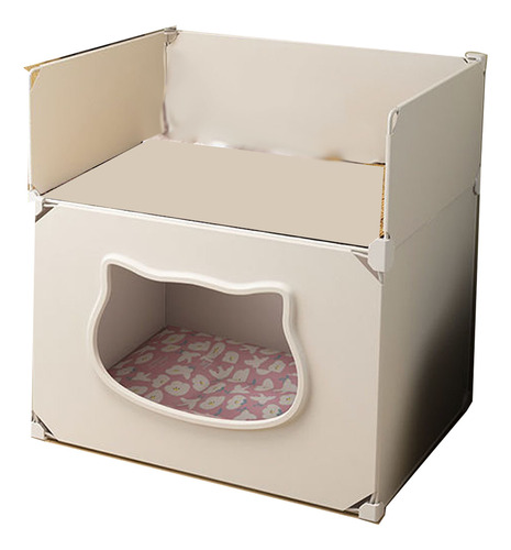 Cama Tipo Cueva Para Gatos, Semicerrada, Desmontable, Lavabl