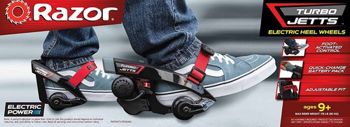 Razor Turbo Jetts - Ruedas De Tacón Eléctrico, Color Rojo