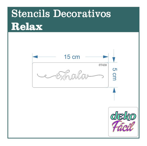 Imagen 2 de 3 de Pack 6 Stencil Decorativo Relax Originales