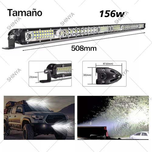 Barras Led Automovil 156w Blanco 51cm 24v Para Jeep Faros