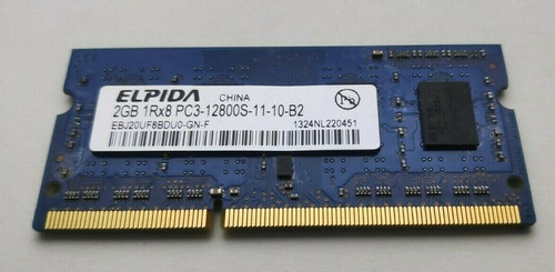 Memoria Sodimm 2gb Ddr3 Pc3-12800s 1600mhz Laptop 1x2gb