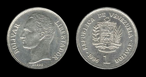 Moneda Venezuela 1 Bolivar 1986