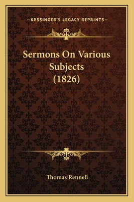 Libro Sermons On Various Subjects (1826) - Rennell, Thomas