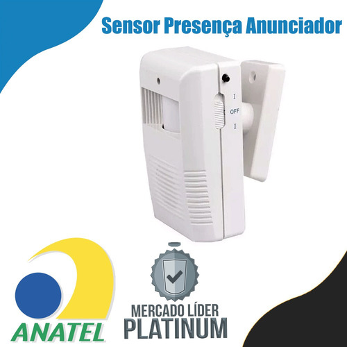Sensor De Presença Campainha Anunciador Sem Fio Para Loja