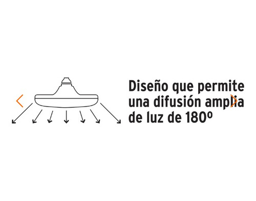 Lámpara De Led Tipo Ovni 18 W Luz Cálida Volteck 45631